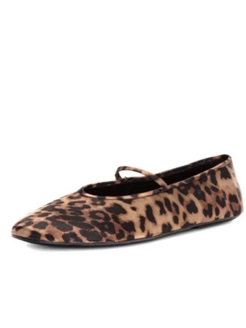 Jeffery Campbell Leopard Print Satin Flats